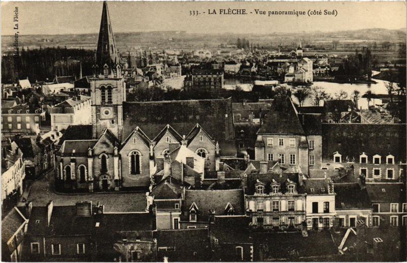 Carte postale ancienne La Fleche vue panoramique