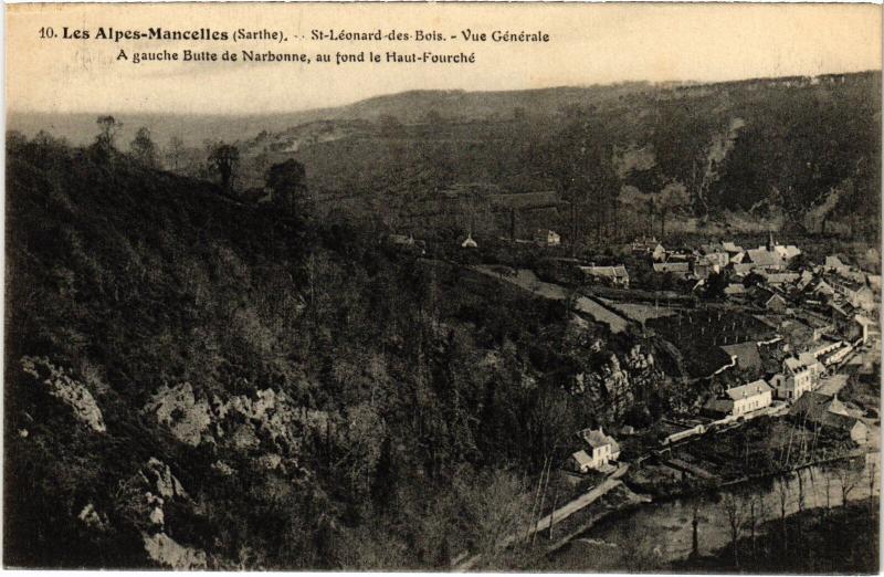 Carte postale ancienne St Leonard des Bois vue generale
