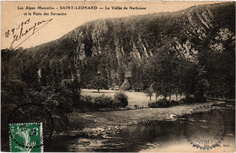 Carte postale ancienne St Leonard des Bois vallee de Narbonne