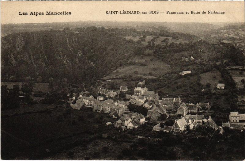 Carte postale ancienne St Leonard des Bois vue generale
