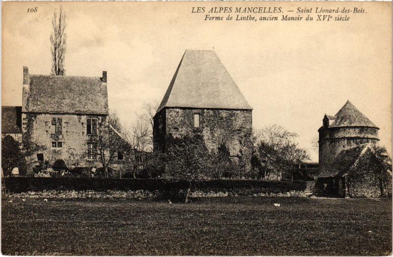 Carte postale ancienne St Leonard des Bois Ferme de Linthe