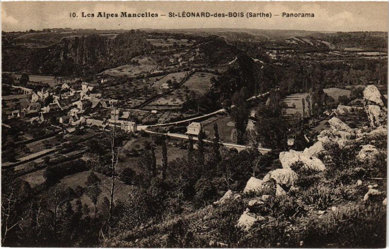 Carte postale ancienne St Leonard des Bois panorama