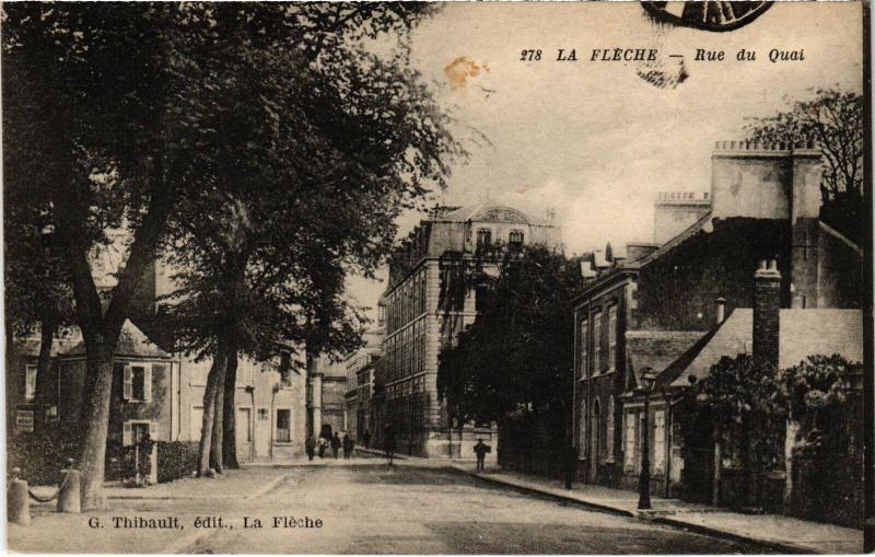 Carte postale ancienne La Fleche Rue du Quai