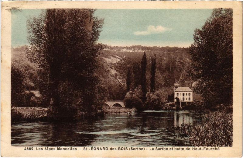 Carte postale ancienne St Leonard des Bois Butte de Haut Fourche