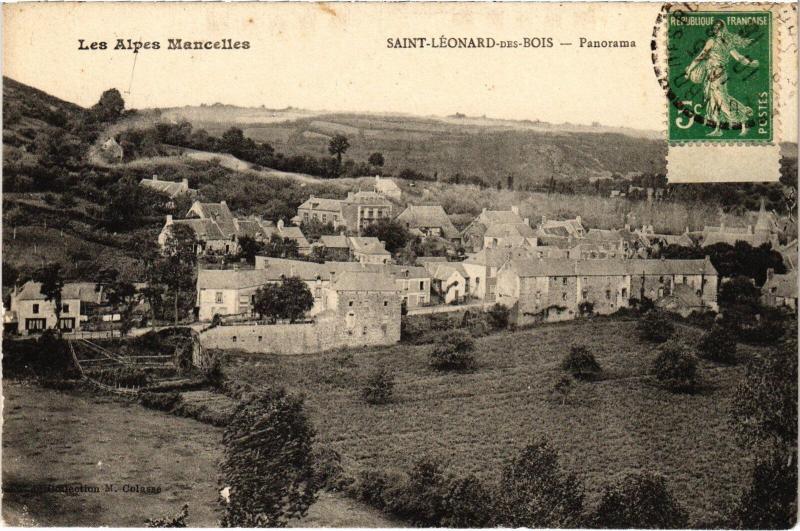 Carte postale ancienne St Leonard des Bois panorama