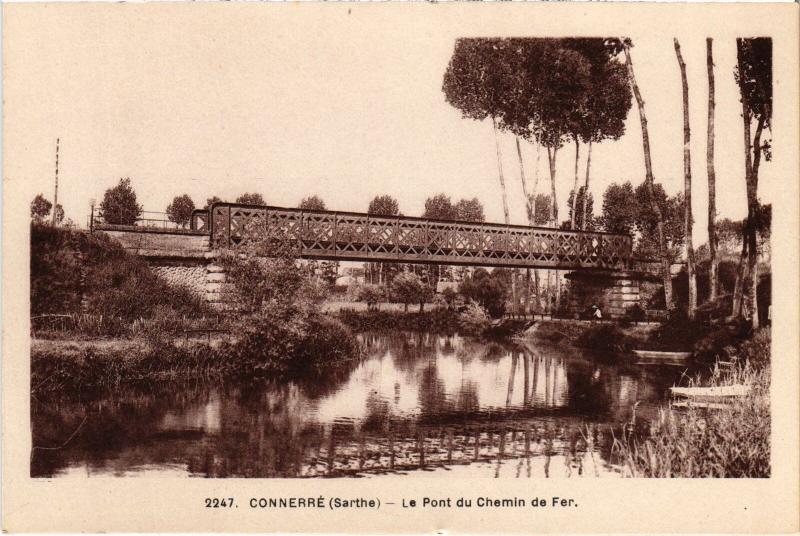 Carte postale ancienne Connerre Rue de la Gare