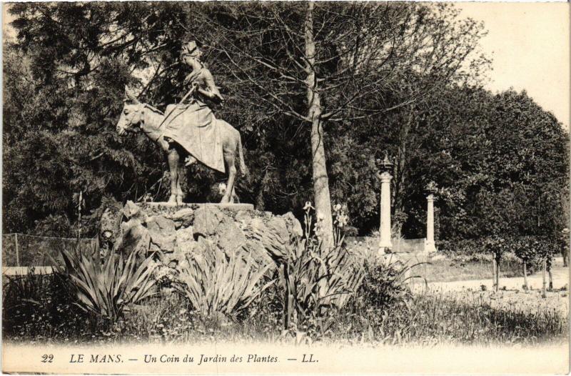 Carte postale ancienne Le Mans un coin du Jardin des Plantes au Mans