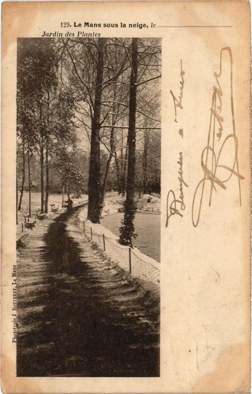 Carte postale ancienne Le Mans Jardin des Plantes au Mans