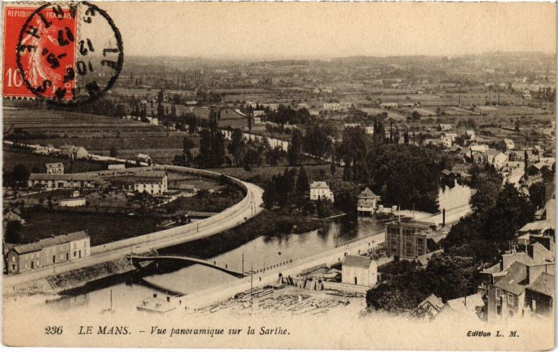 Carte postale ancienne Le Mans vue panoramique au Mans