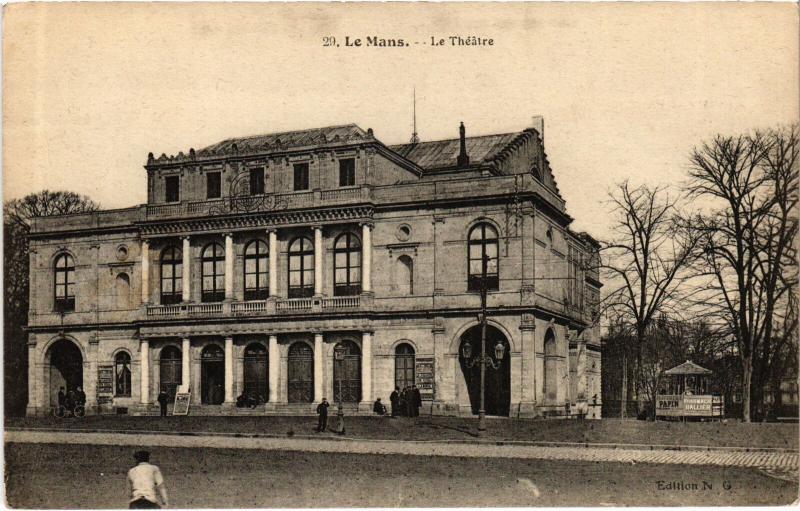 Carte postale ancienne Le Mans le Theatre au Mans