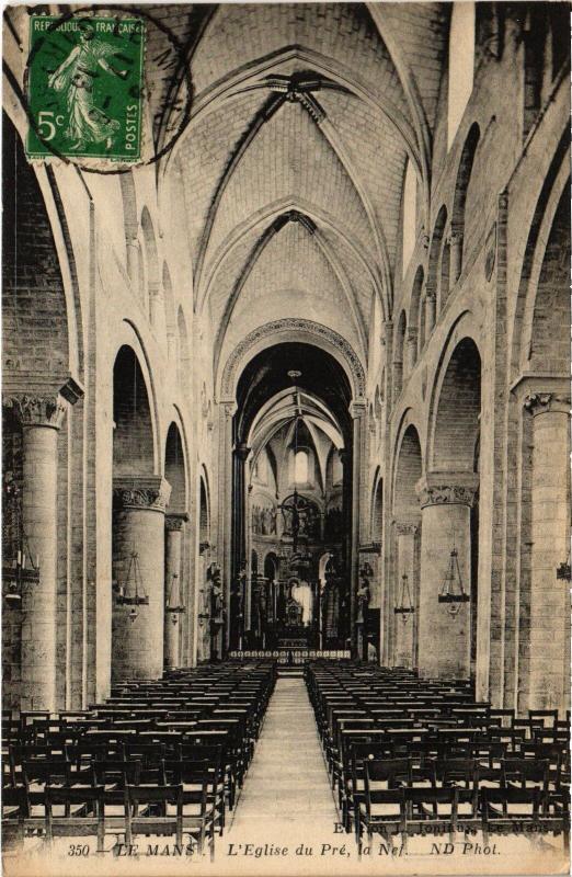 Carte postale ancienne Le Mans Eglise du Pre la Nef au Mans