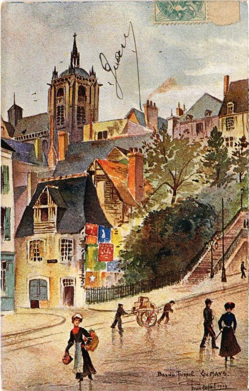 Carte postale ancienne Le Mans Bas du Tunnel au Mans