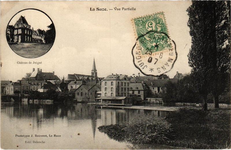 Carte postale ancienne La Suze vue partielle