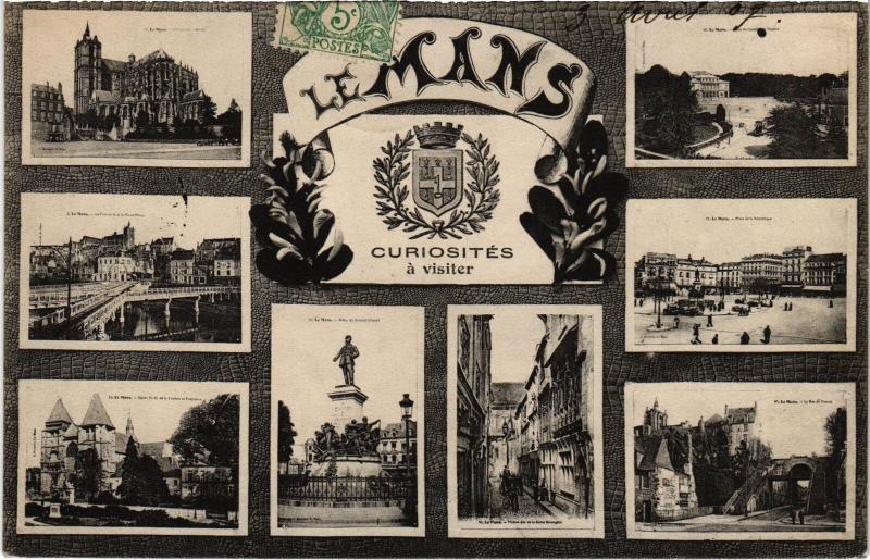 Carte postale ancienne Le Mans souvenir au Mans