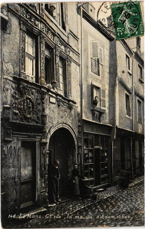 Carte postale ancienne Le Mans Maison d'Adam et Eve au Mans