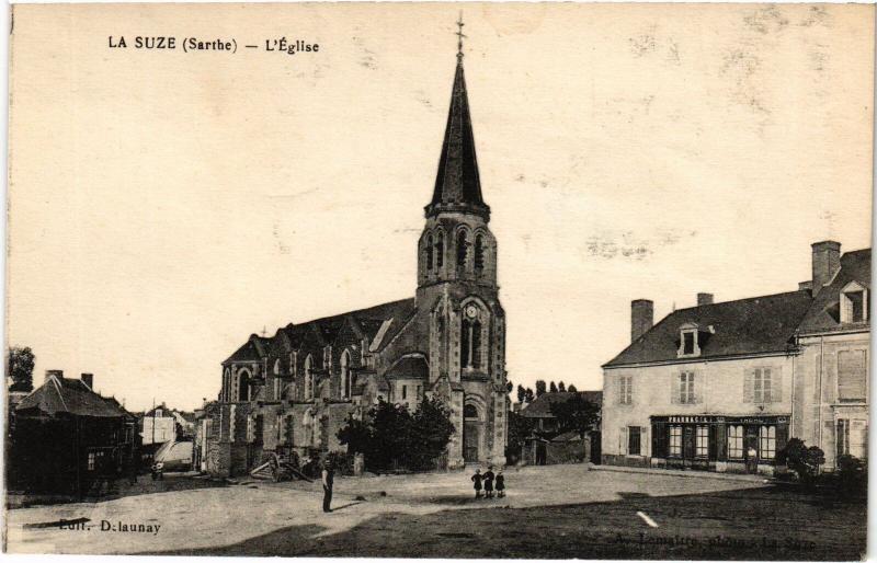 Carte postale ancienne La Suze Eglise
