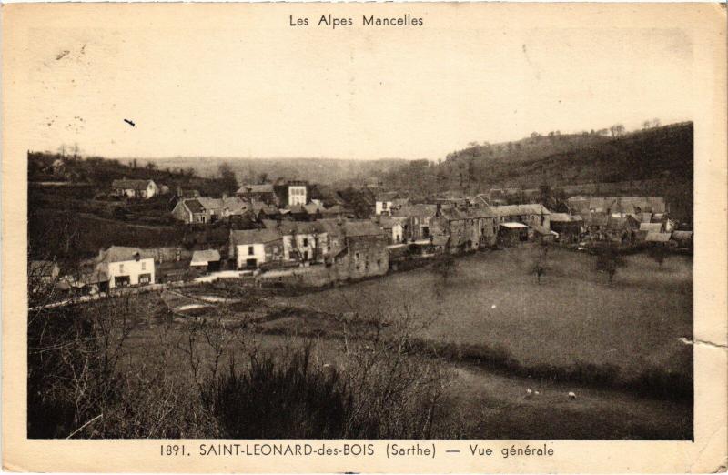 Carte postale ancienne St Leonard des Bois vue generale