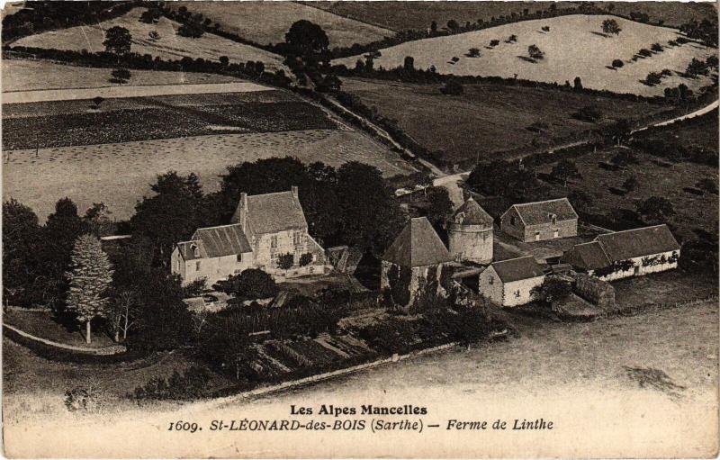 Carte postale ancienne St Leonard des Bois Ferme de Linthe