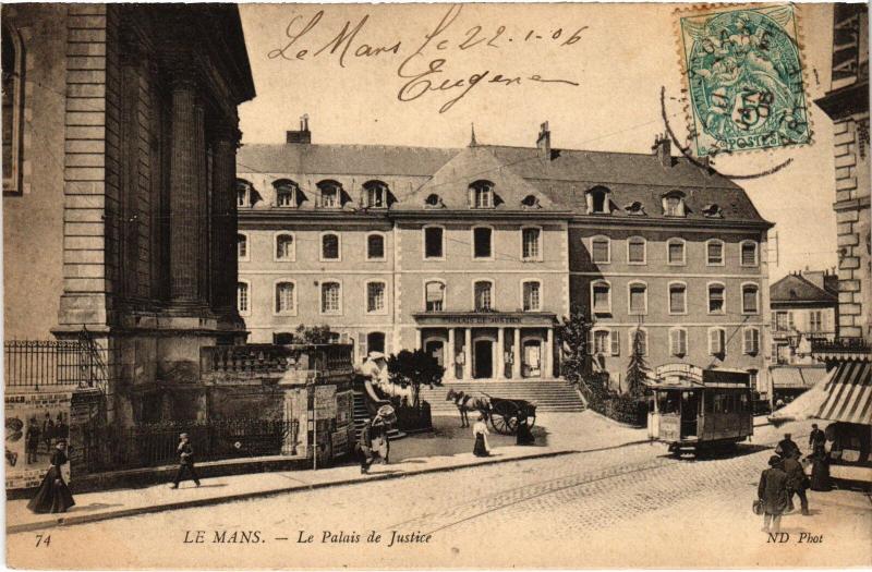 Carte postale ancienne Le Mans Palais de Justice au Mans
