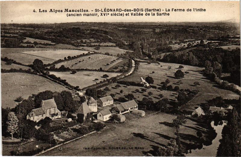 Carte postale ancienne St Leonard des Bois la ferme de l'Inthe