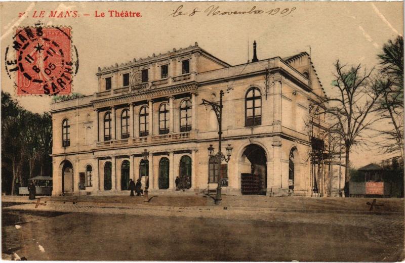 Carte postale ancienne Le Mans le Theatre au Mans