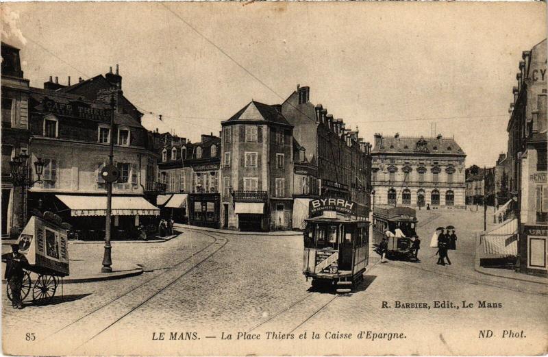 Carte postale ancienne Le Mans Place Thiers au Mans