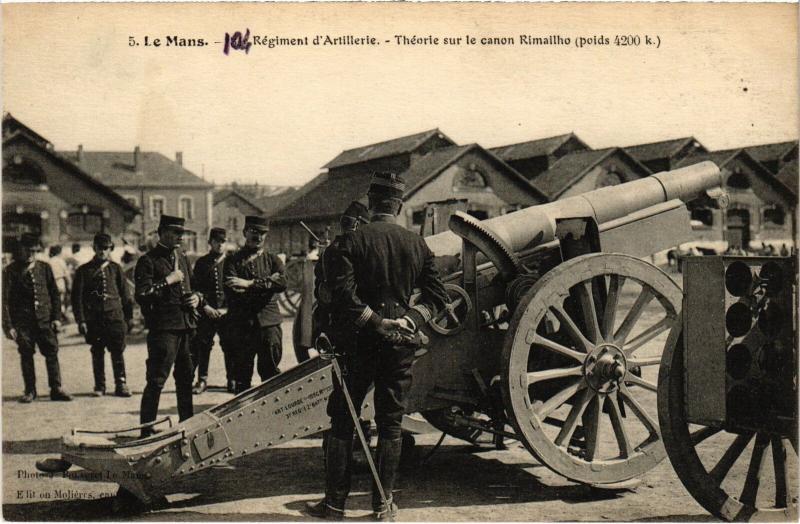Carte postale ancienne Le Mans Theorie sur le canon Rimailho au Mans