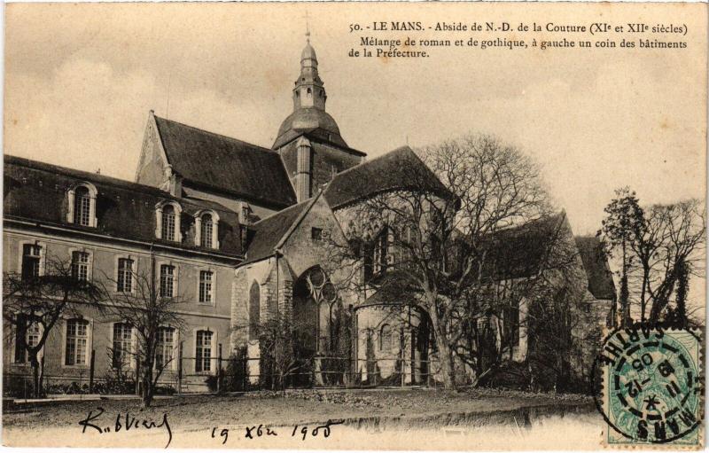 Carte postale ancienne Le Mans Notre Dame de la Couture au Mans
