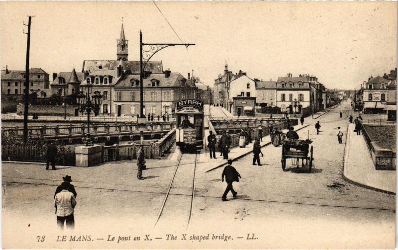 Carte postale ancienne Le Mans Pont en X au Mans