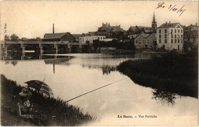Carte postale ancienne La Suze vue partielle
