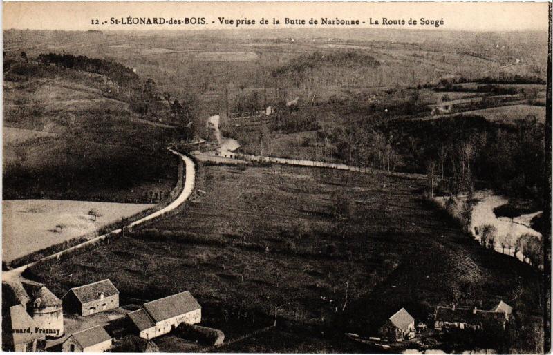 Carte postale ancienne St Leonard des Bois Route de Souge