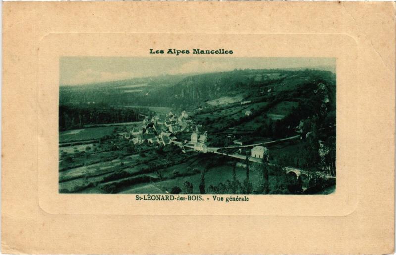 Carte postale ancienne St Leonard des Bois vue generale