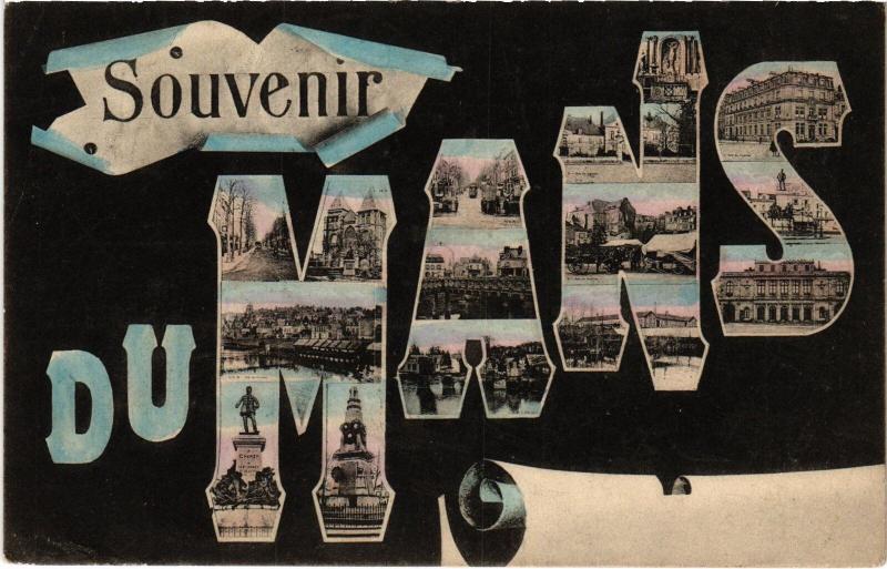 Carte postale ancienne Le Mans souvenir au Mans