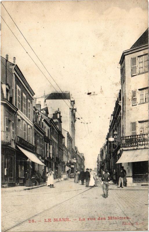 Carte postale ancienne Le Mans Rue des Minimes au Mans