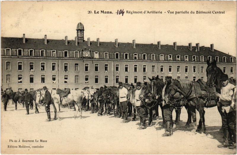 Carte postale ancienne Le Mans vue partielle du Batiment Central au Mans