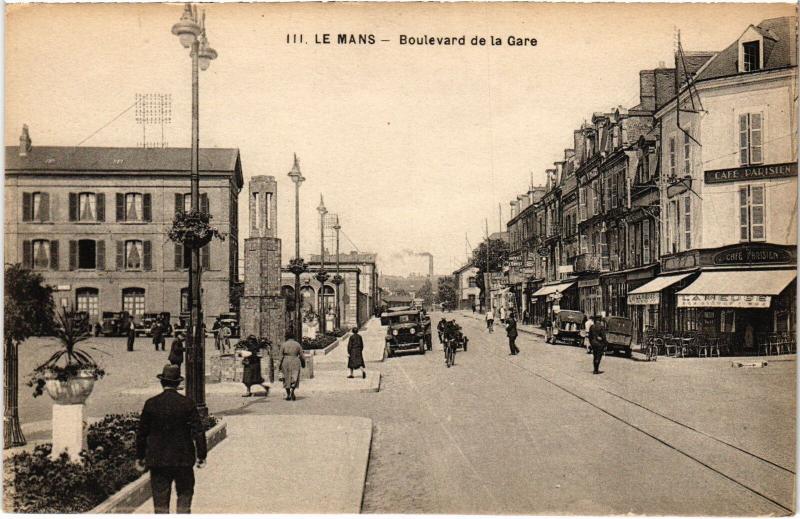 Carte postale ancienne Le Mans Boulevard de la Gare au Mans