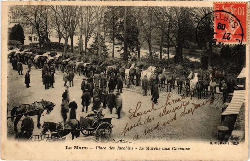 Carte postale ancienne Le Mans Place des Jacobins au Mans