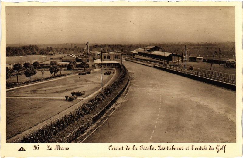 Carte postale ancienne Le Mans les tribunes et entree du Golf au Mans