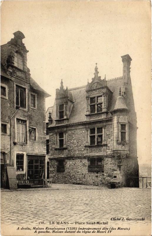 Carte postale ancienne Le Mans Place Saint-Michel au Mans