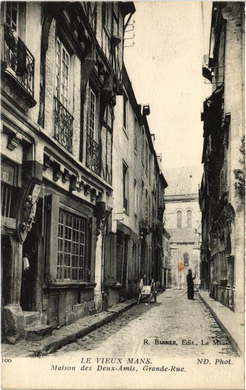Carte postale ancienne Le Mans Maison des Deux Amis au Mans