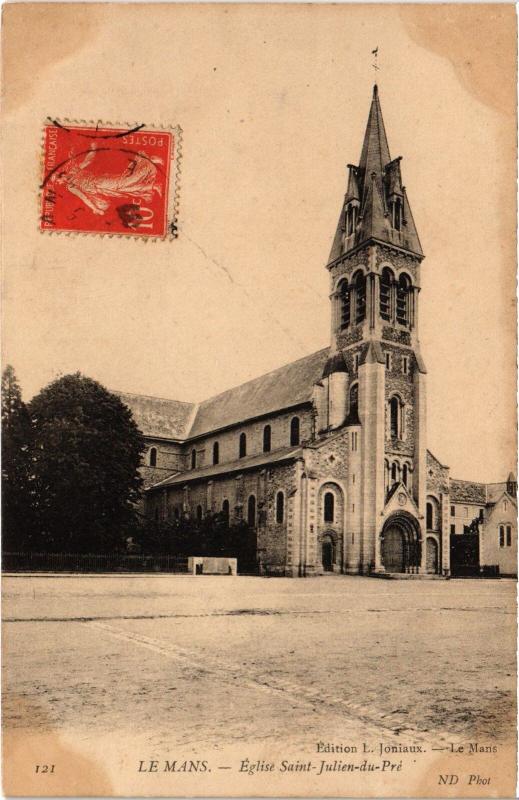 Carte postale ancienne Le Mans Eglise Saint-Julien du Pre au Mans