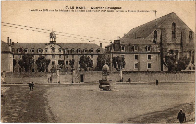 Carte postale ancienne Le Mans Quartier Cavaignac au Mans