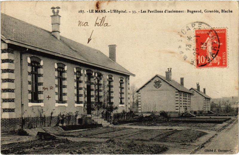 Carte postale ancienne Le Mans Hopital au Mans