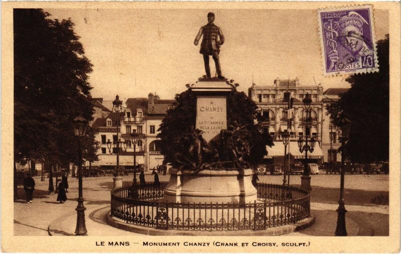 Carte postale ancienne Le Mans Monument de Chanzy au Mans