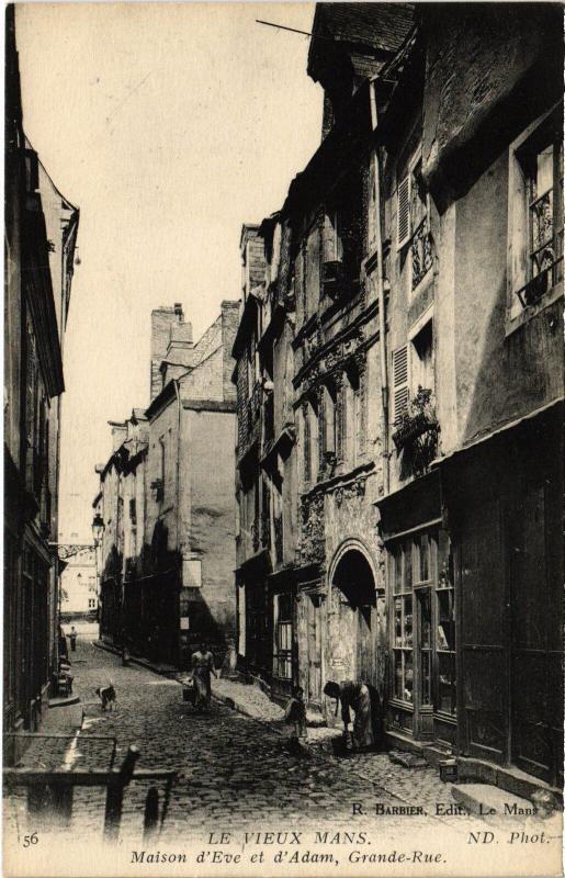 Carte postale ancienne Le Mans Maison d'Adam et Eve au Mans
