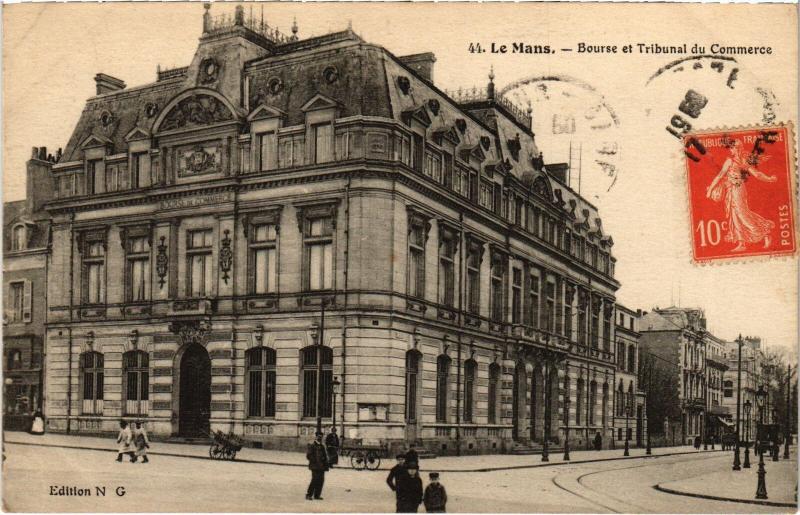 Carte postale ancienne Le Mans Bourse et Tribunal du Commerce au Mans