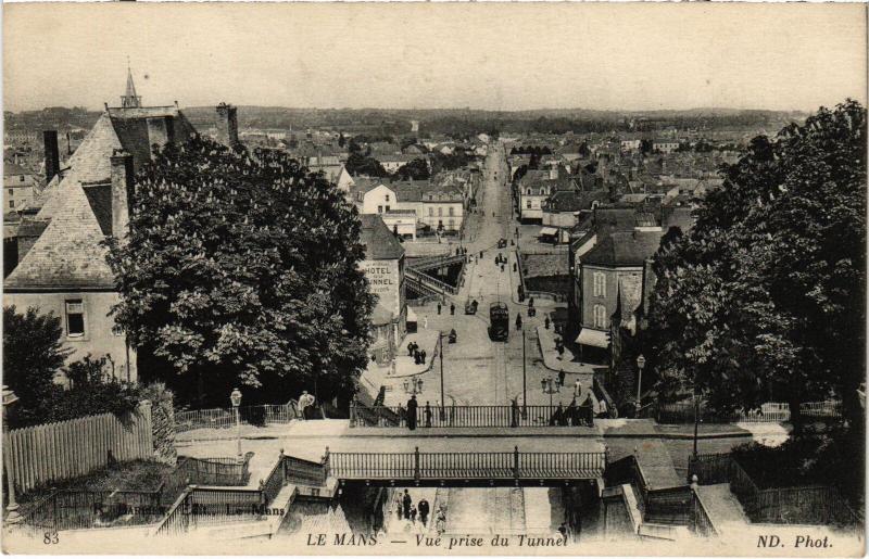 Carte postale ancienne Le Mans vue prise du Tunnel au Mans