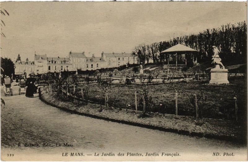 Carte postale ancienne Le Mans Jardin des Plantes au Mans