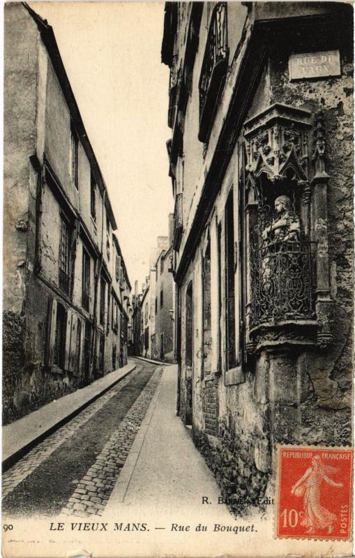 Carte postale ancienne Le Mans Rue du Bouquet au Mans