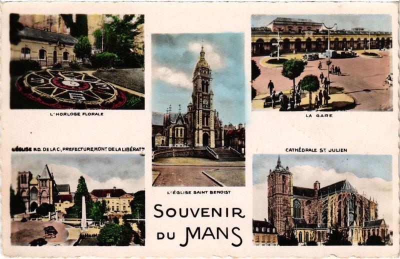 Carte postale ancienne Le Mans souvenir au Mans